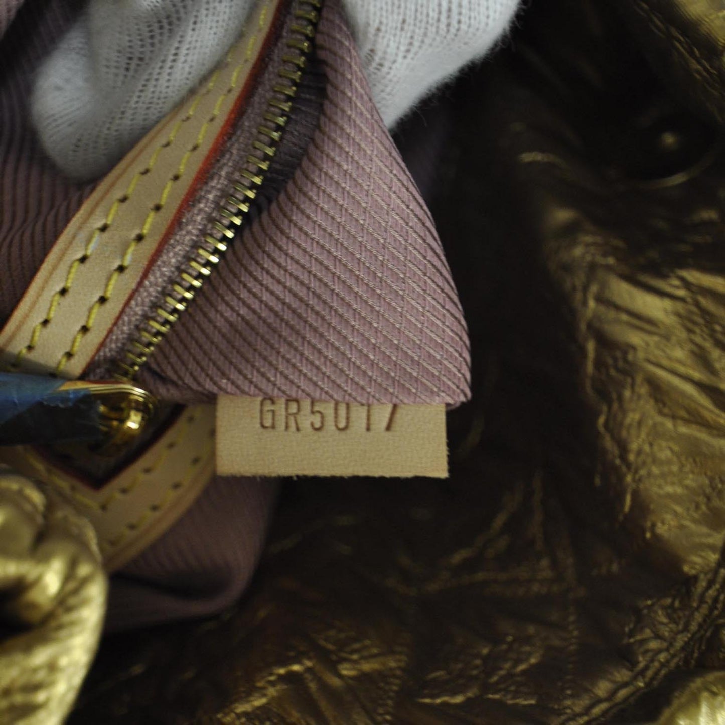 Jacquard Quilted Monogram Limelight Clutch GM Gold