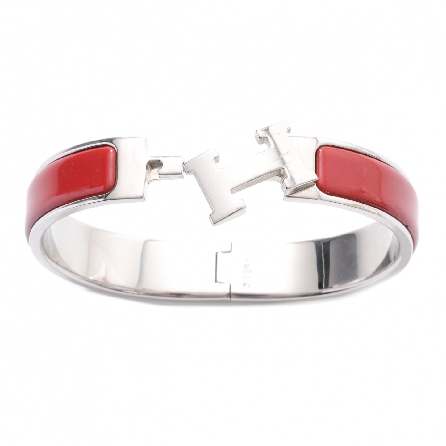 Narrow Enamel Clic Clac H Bracelet PM Red