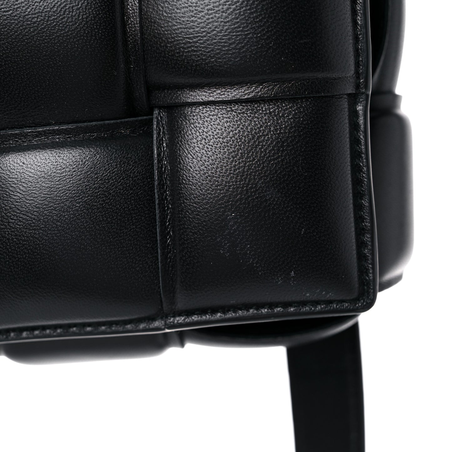 Nappa Maxi Intreccio Padded Cassette Crossbody Bag Black