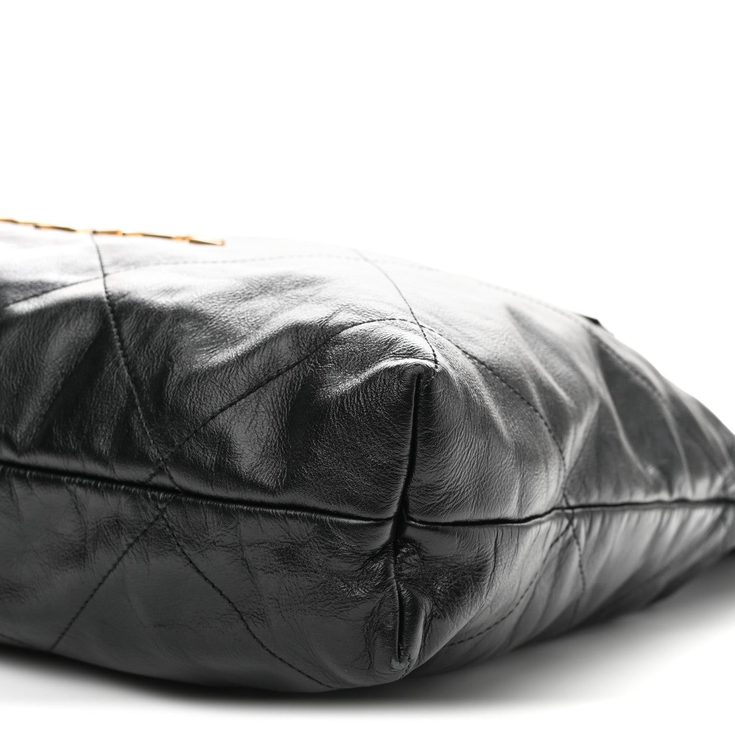 Chanel Shiny Calfskin Double Pocket Quilted Chanel 22 Black 10 of 11