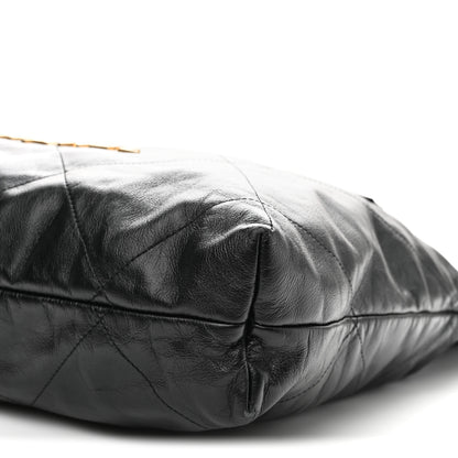 Chanel Shiny Calfskin Double Pocket Quilted Chanel 22 Black 10 of 11