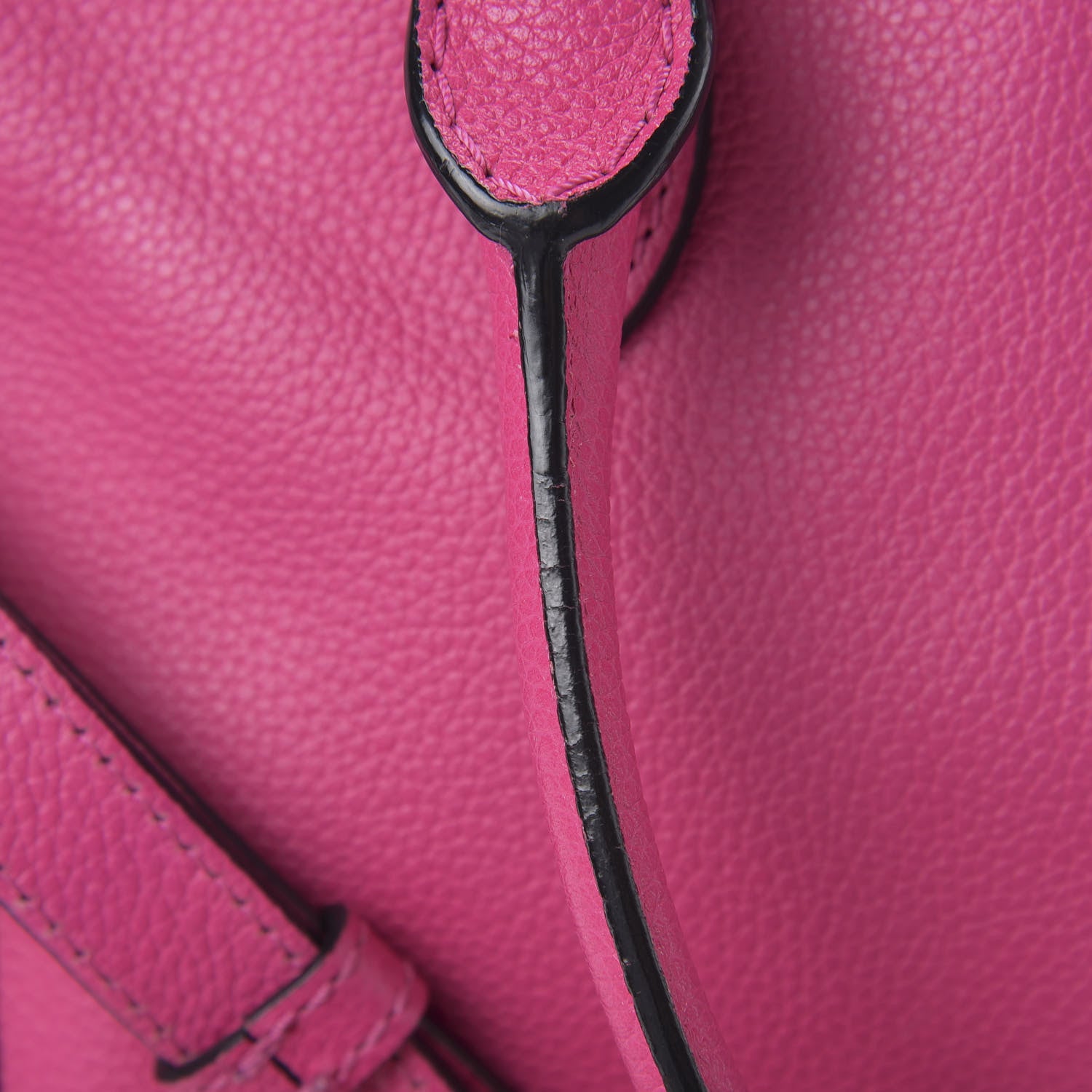 Alexander McQueen Pebbled Calfskin Small Skull Padlock Zip Around Tote Bouganville 18 of 21