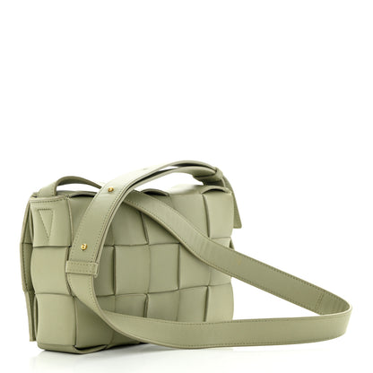 Bottega Veneta Lambskin Maxi Intreccio Cassette Crossbody Bag Travertine 3 of 13