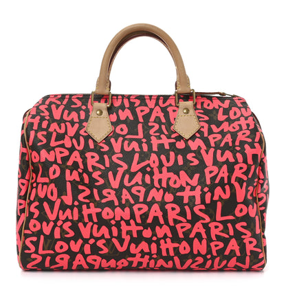Louis Vuitton Monogram Graffiti Speedy 30 Fuchsia 1 of 11