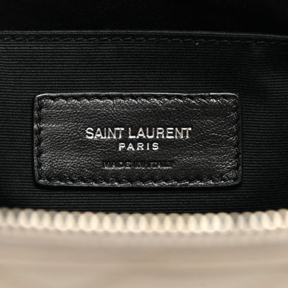 Saint Laurent Calfskin Matelasse Chevron Monogram Document Holder Granite 6 of 7
