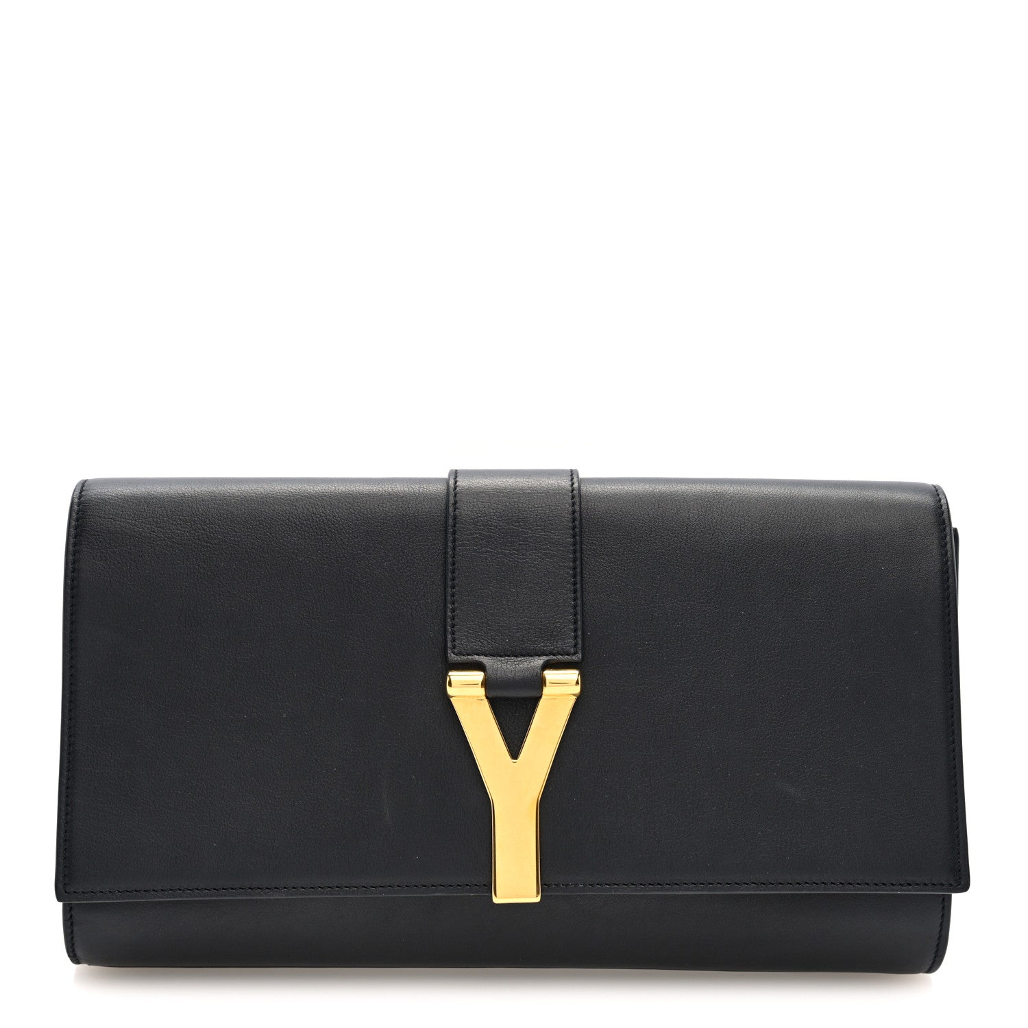 Saint Laurent Calfskin Classic Y Ligne Clutch Black 1 of 6