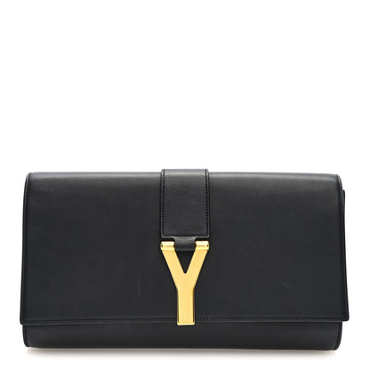 Saint Laurent Calfskin Classic Y Ligne Clutch Black 1 of 6