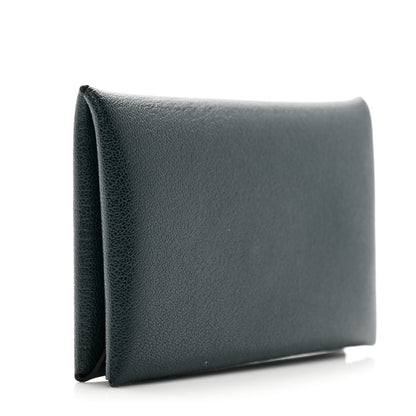 Hermes Chevre Mysore Calvi Card Case Vert Cypress 3 of 8