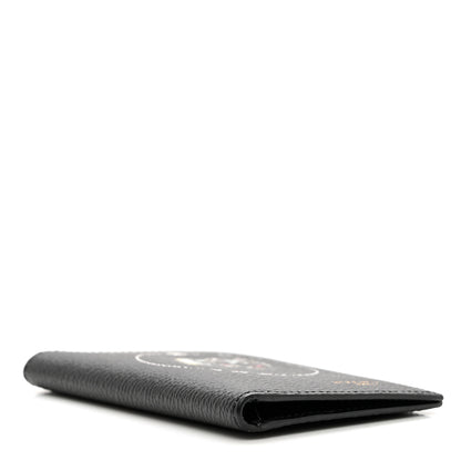 Givenchy Textured Coated Canvas Monkey Brother Print Folding Card Holder Black 4 of 6