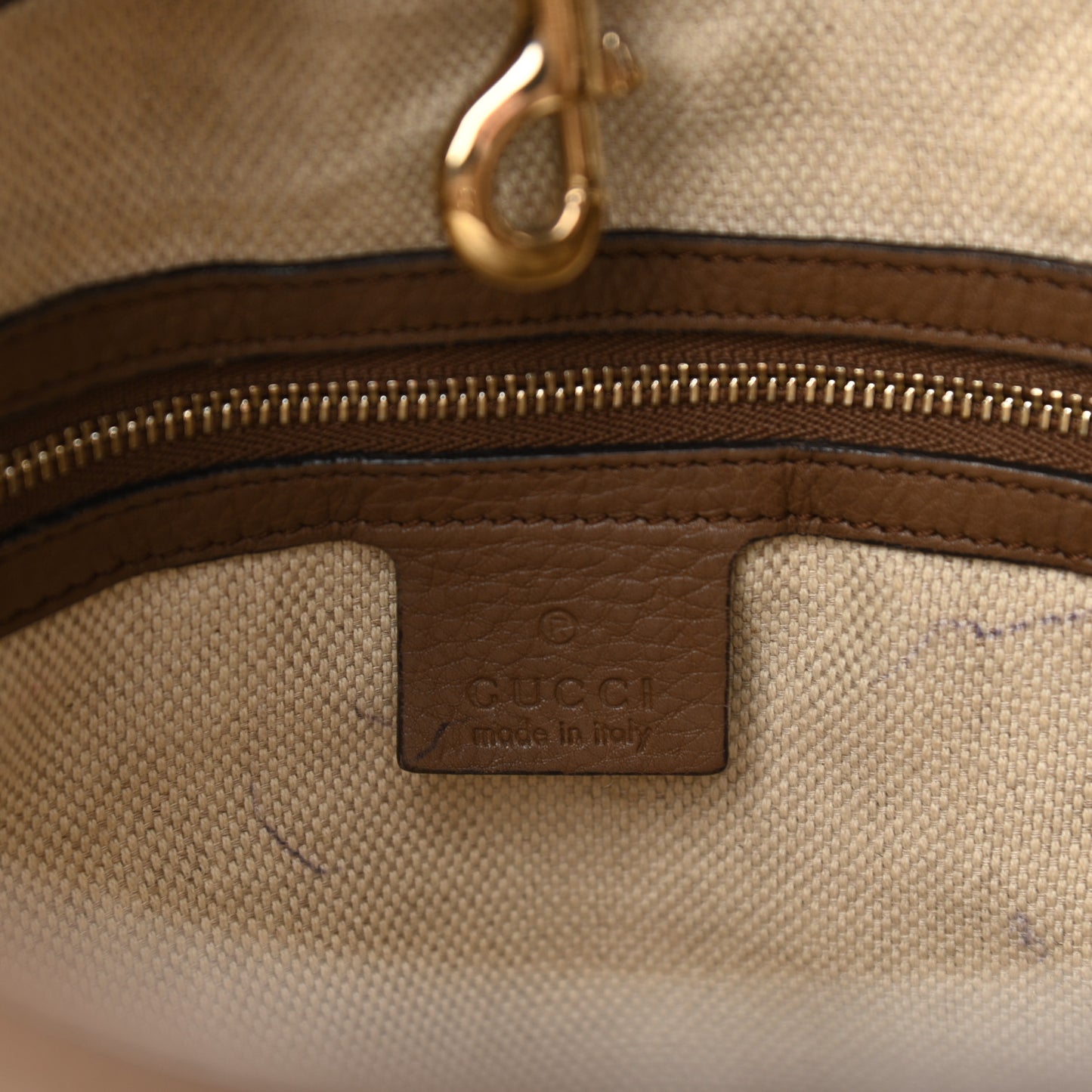 Pebbled Calfskin Medium Soho Chain Shoulder Bag Maple Brown