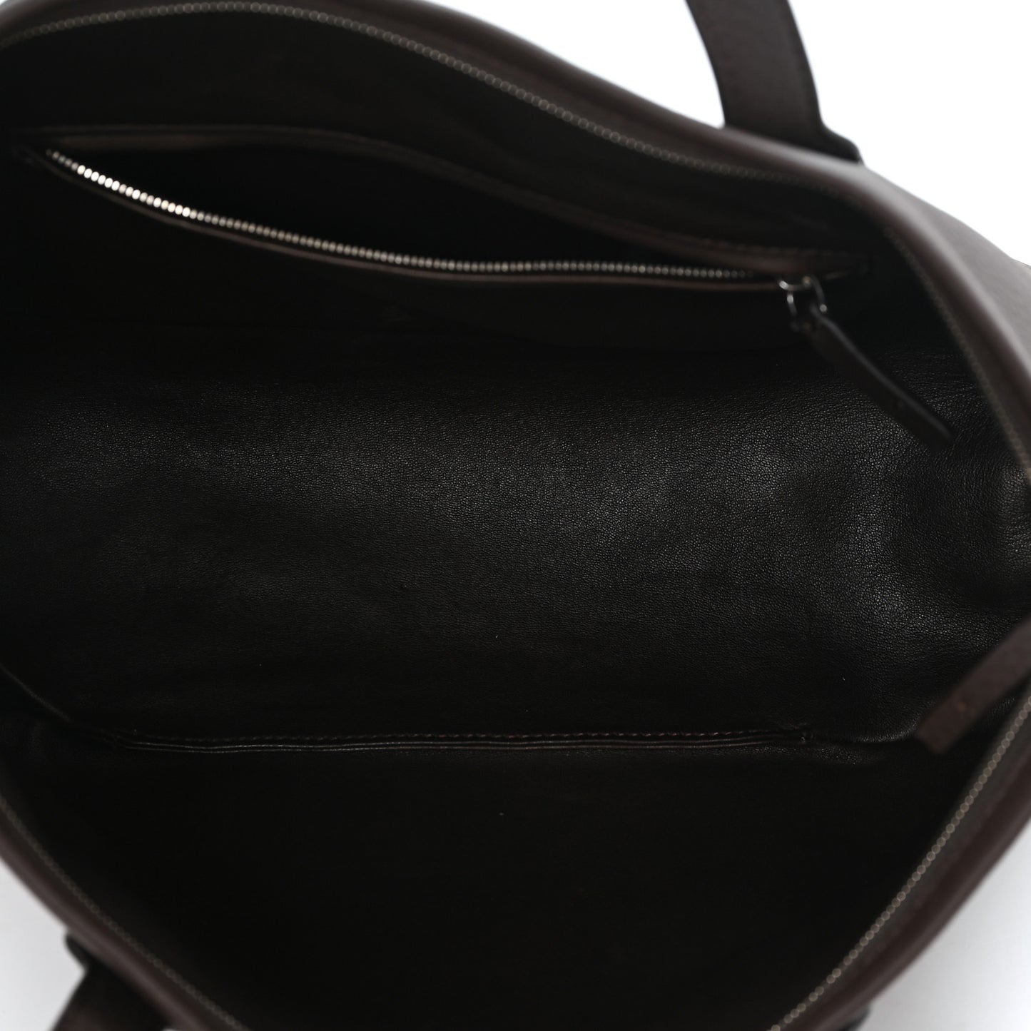 Grained Calfskin Marcel Slouchy Top Handle Bag Deep Brown