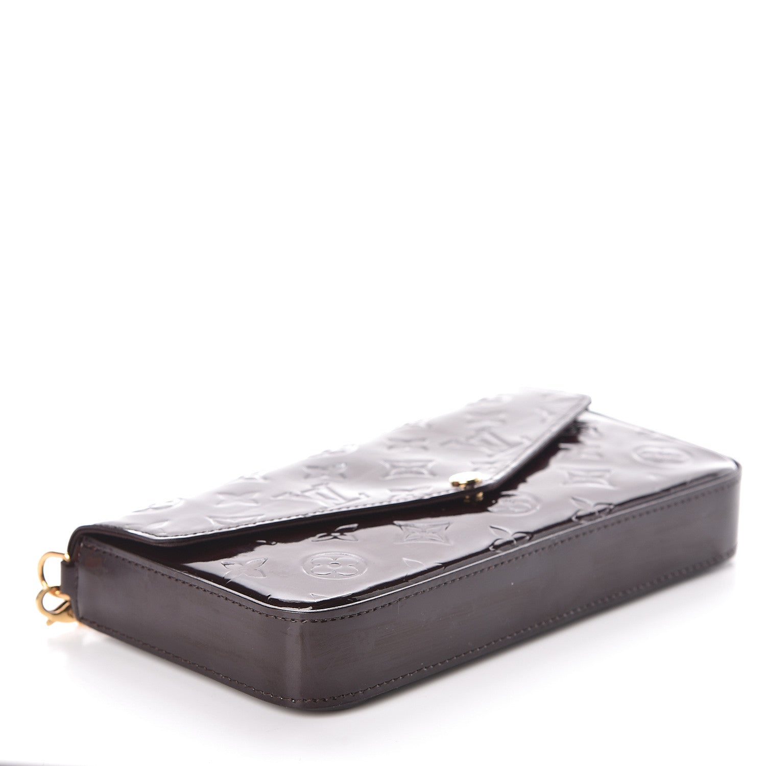 Louis Vuitton Vernis Pochette Felicie Chain Wallet Amarante 4 of 10