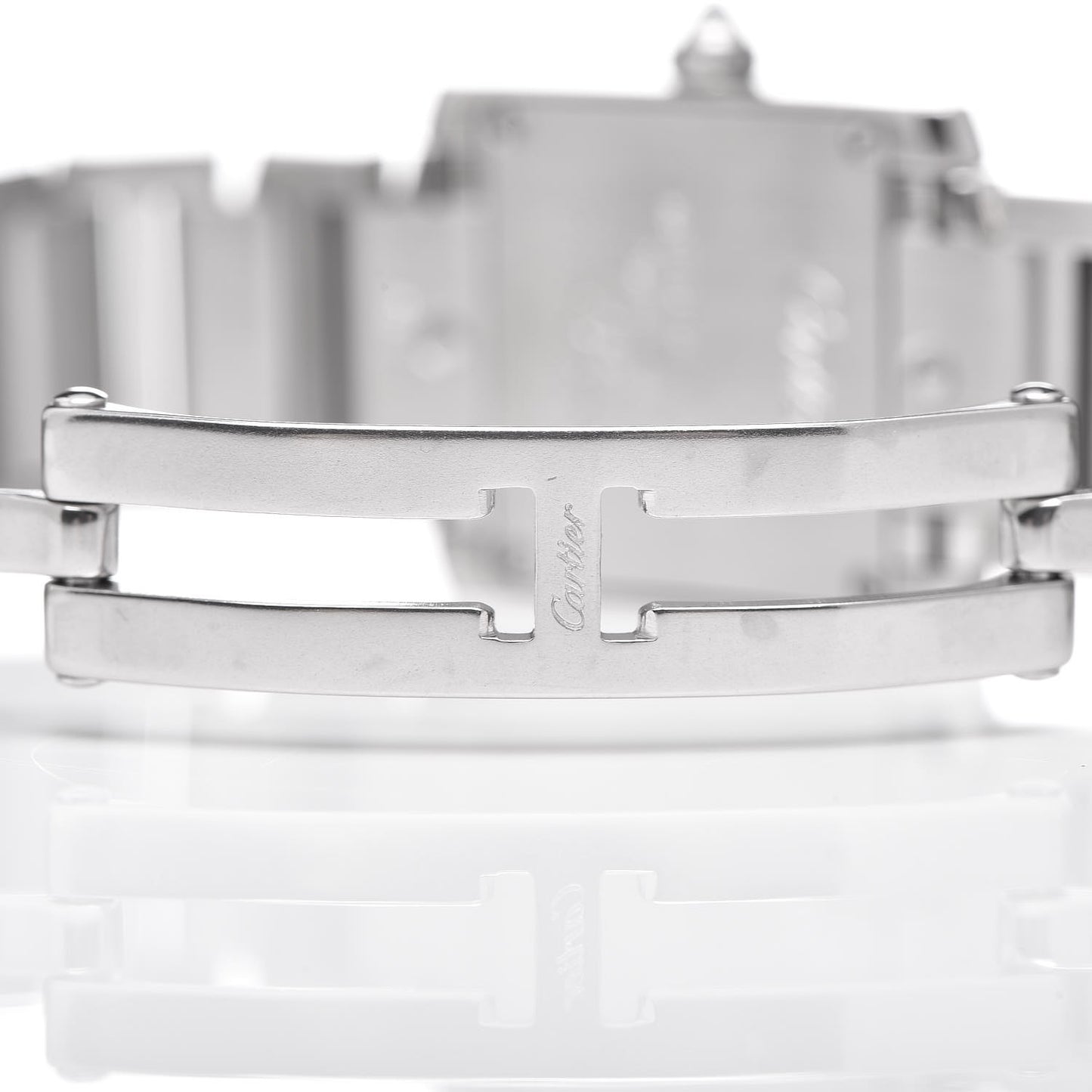 Stainless Steel 20mm Tank Francaise Quartz Watch