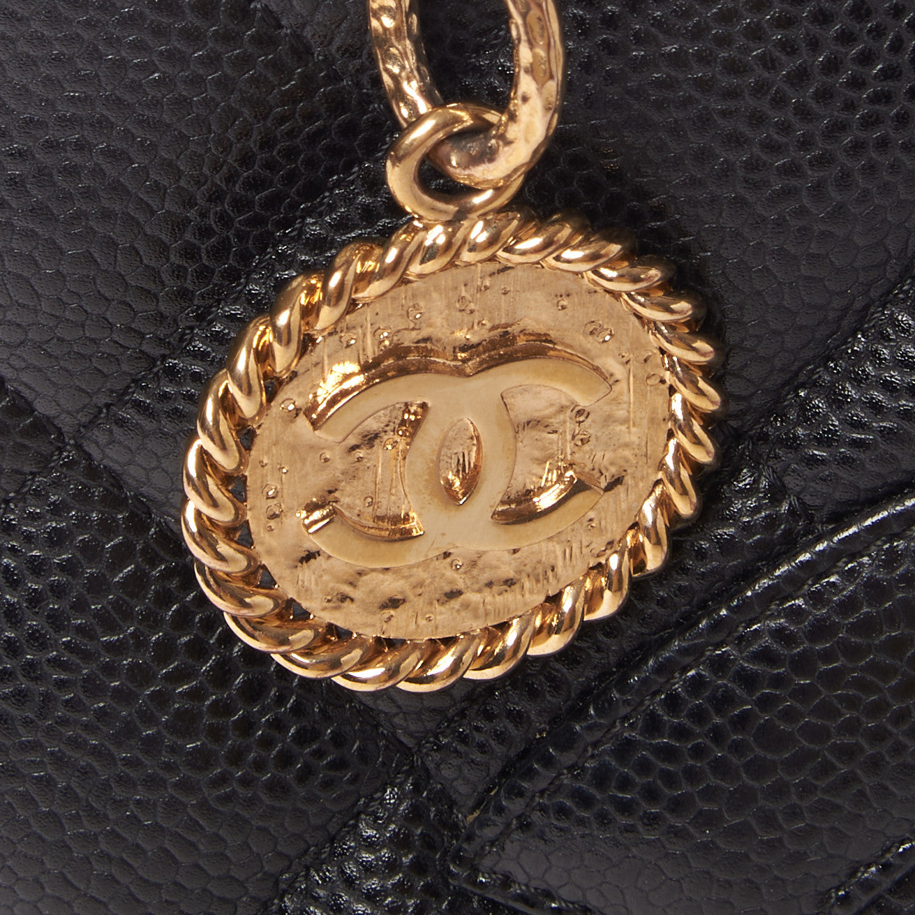 Chanel Caviar Quilted Medallion Tote Black 7 of 9