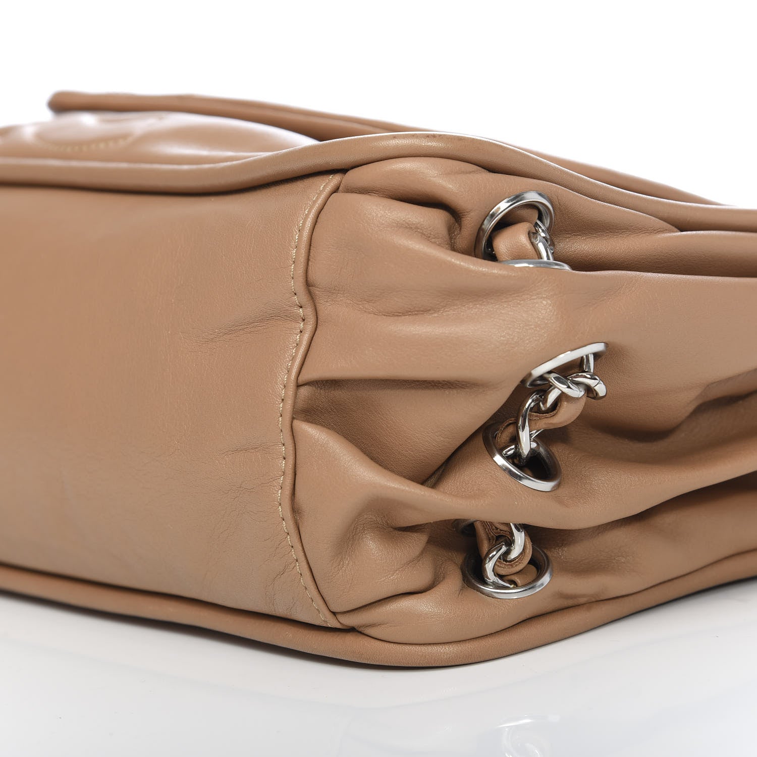 Chanel Calfskin Diagonal Ligne Flap Beige 10 of 12