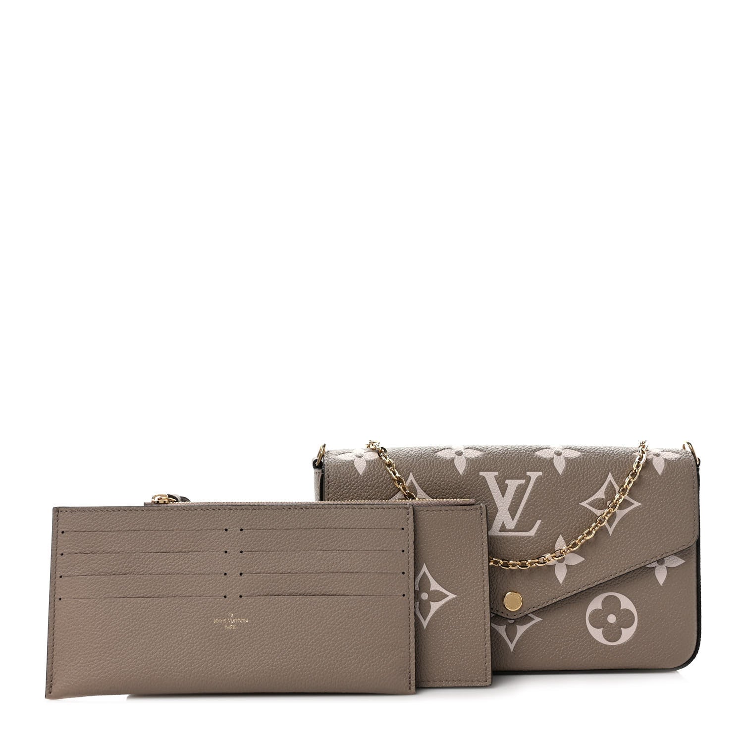 Louis Vuitton Empreinte Monogram Giant Felicie Pochette Tourterelle Creme 1 of 11