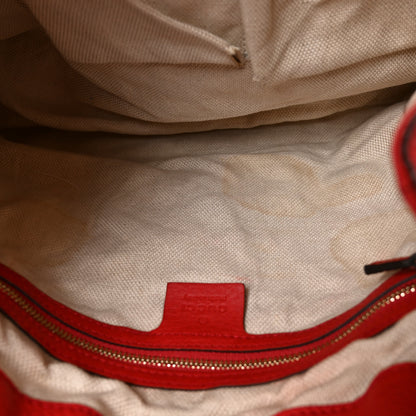 Gucci Pebbled Calfskin Medium Soho Chain Shoulder Bag Tabasco Red 5 of 11