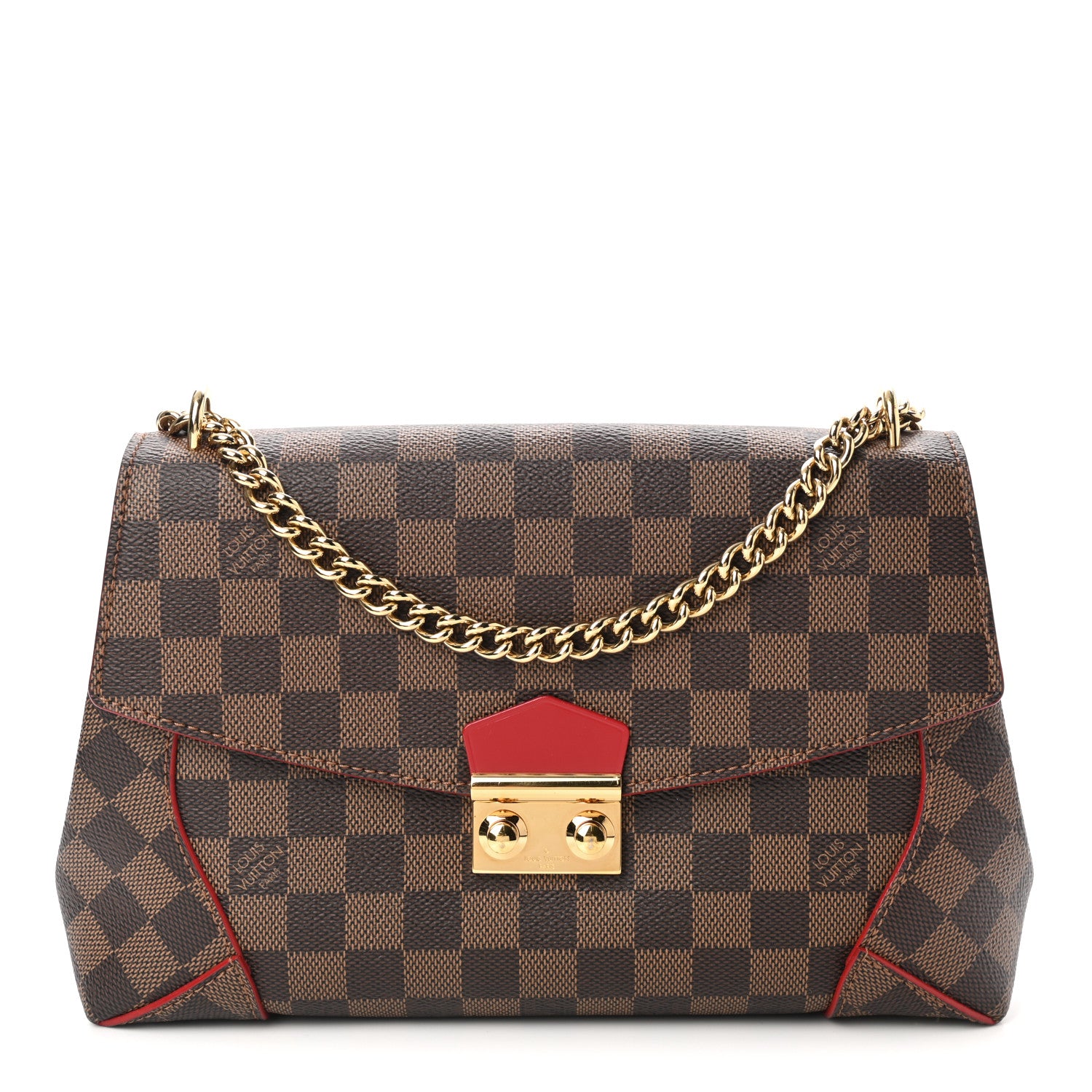 Louis Vuitton Damier Ebene Caissa Clutch Cherry 1 of 10