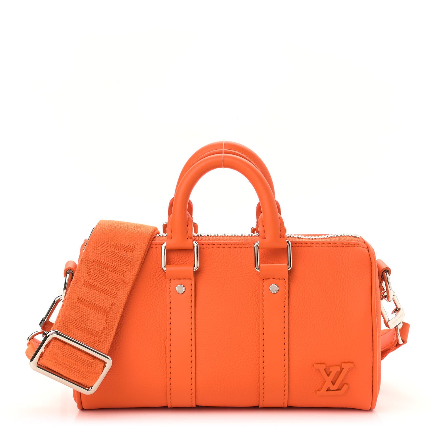 Grained Calfskin Aerogram Keepall XS Orange