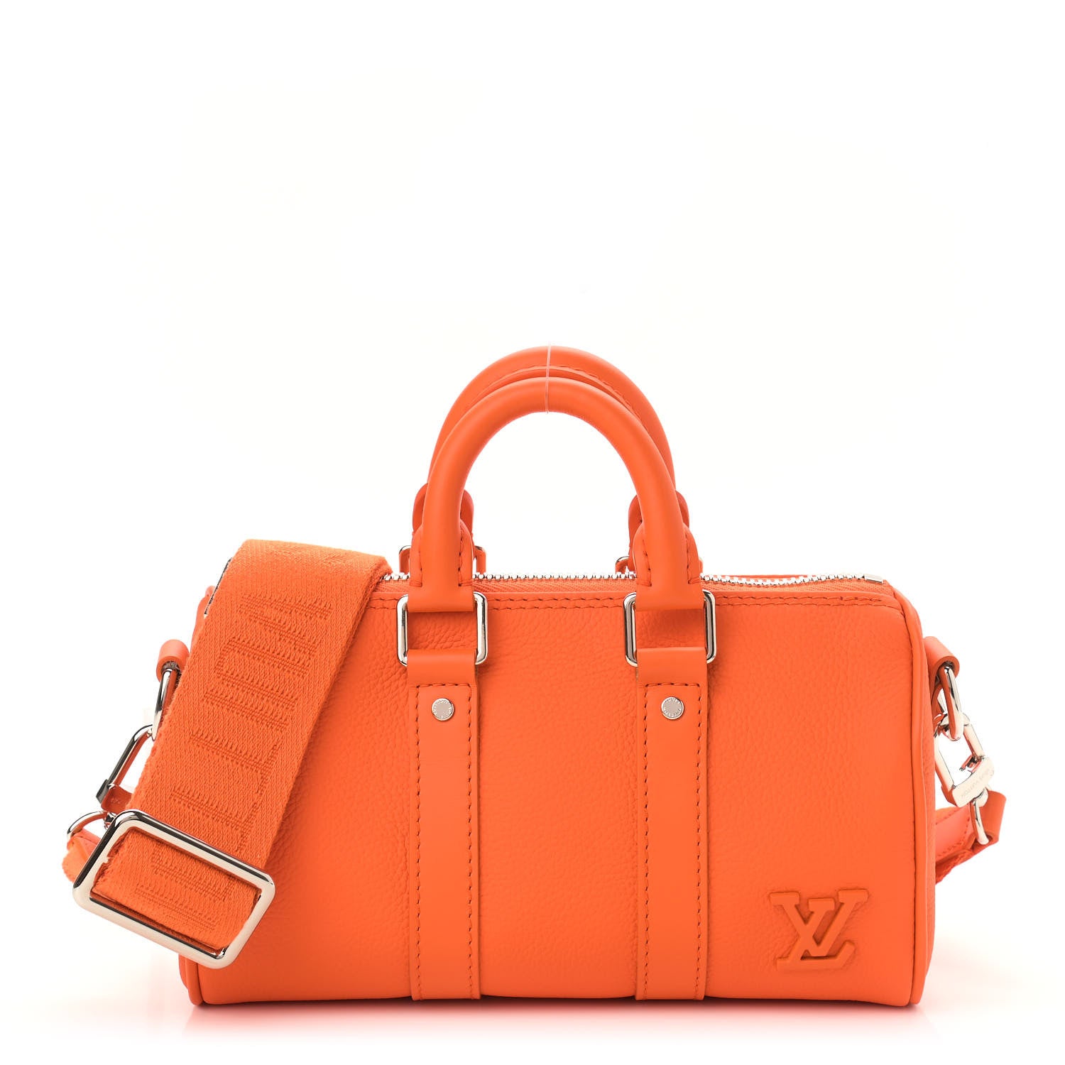 Louis Vuitton Grained Calfskin Aerogram Keepall XS Orange 1 of 9