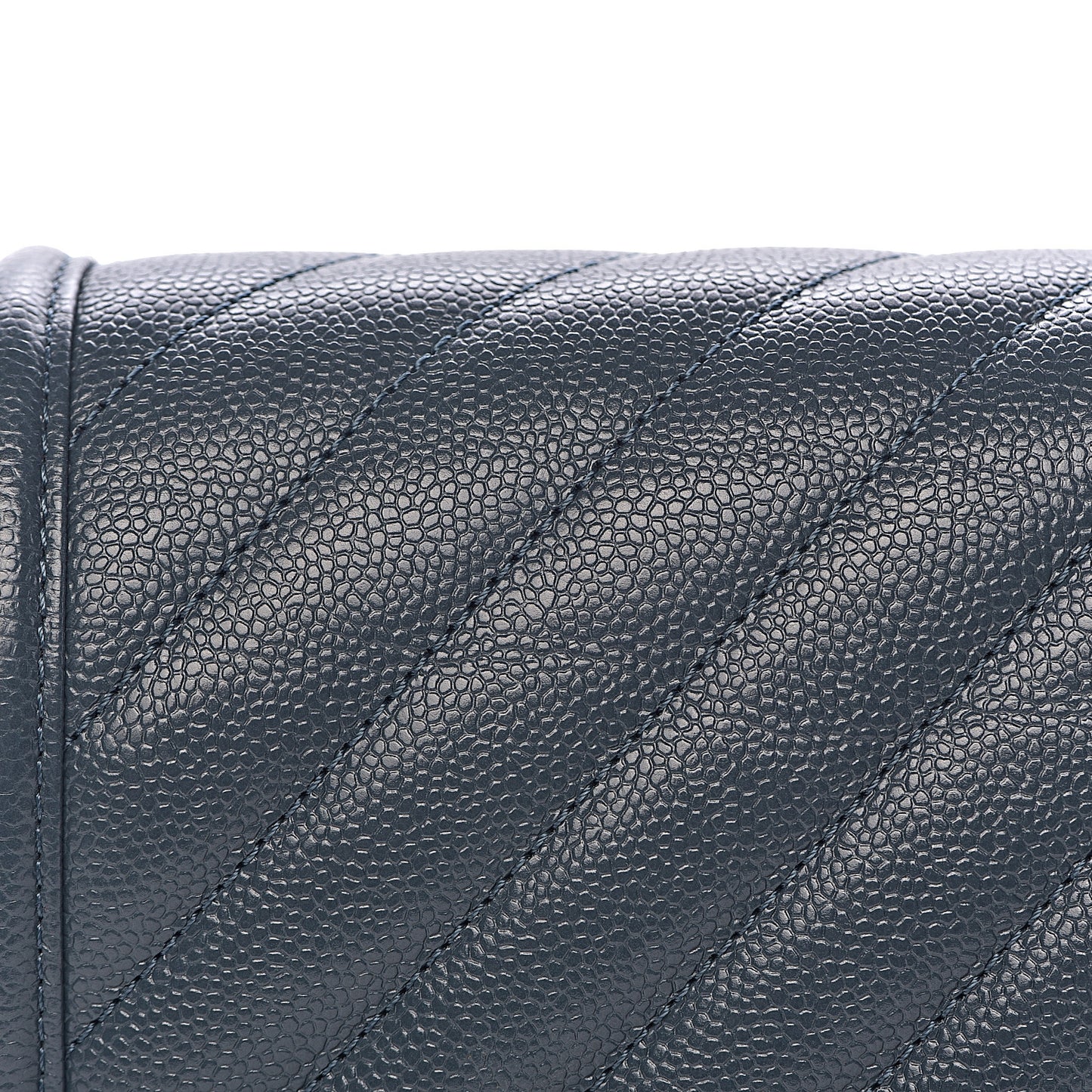 Caviar Chevron Quilted New Medium Boy Flap Blue