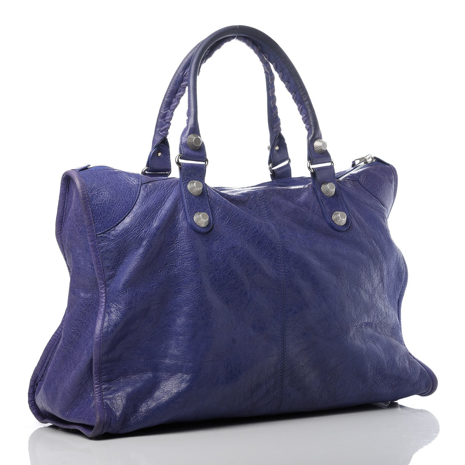 Balenciaga Agneau Giant 21 Silver Hardware Weekender Bleu Lavande 4 of 11