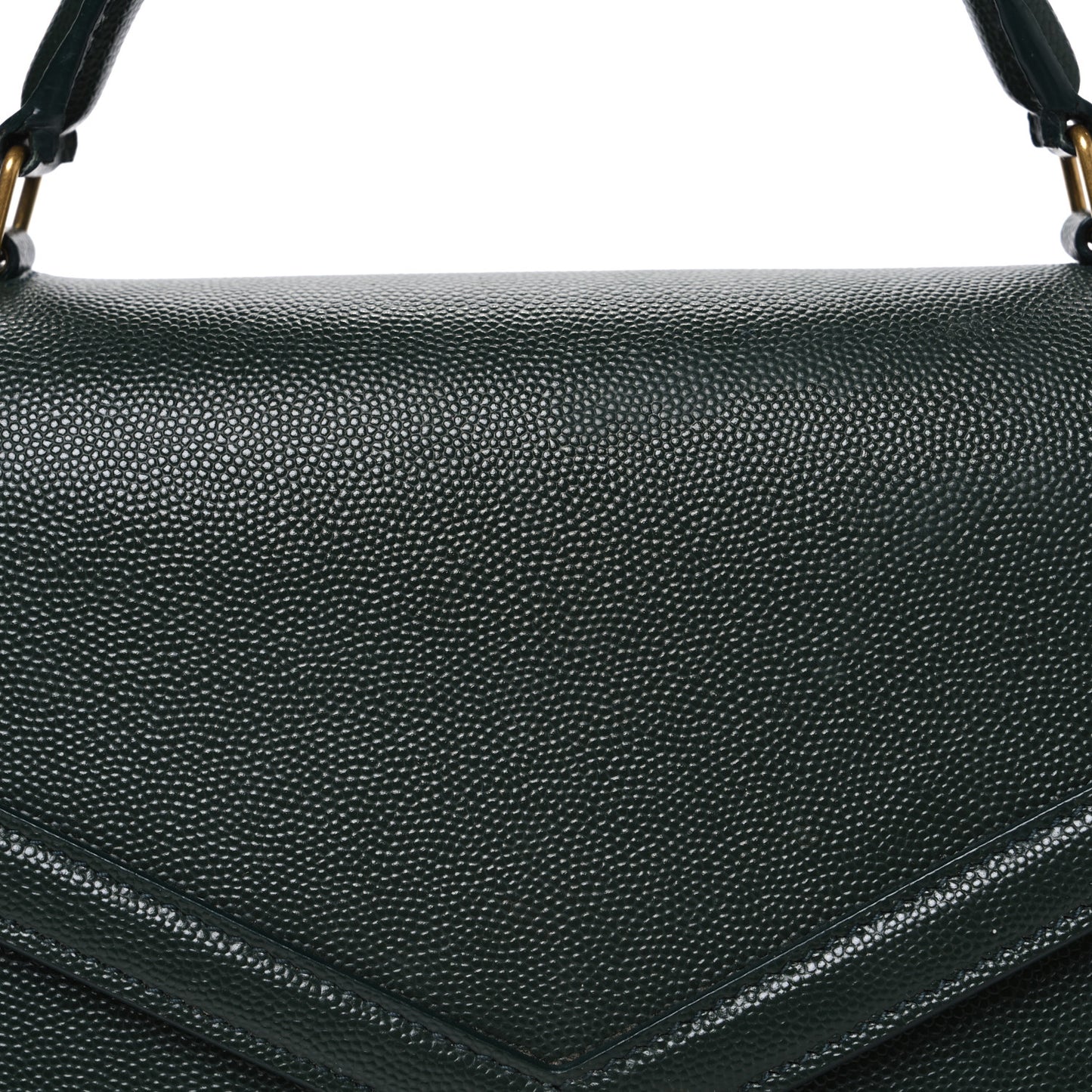 Grain de Poudre Medium Classic Monogram Cassandra Top Handle Dark Green