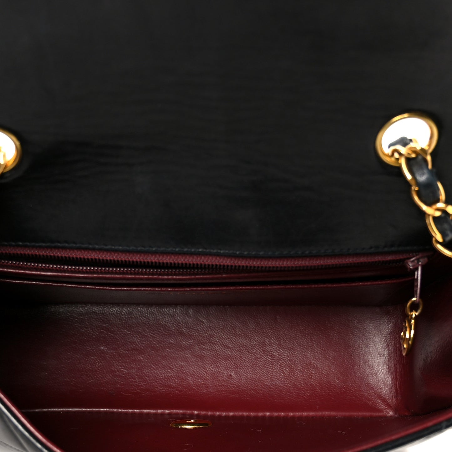 Lambskin Quilted Small Single Flap Black