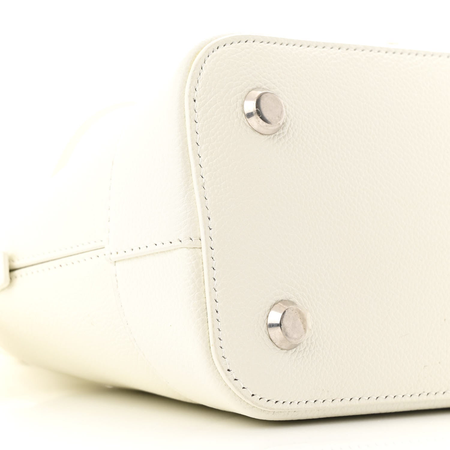Balenciaga Signature Grained Calfskin Logo S Ville Top Handle Bag White Black 8 of 11