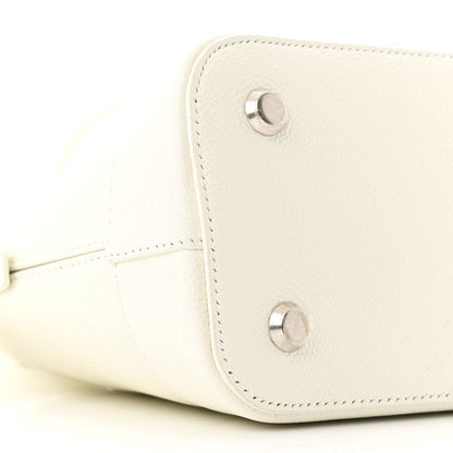 Balenciaga Signature Grained Calfskin Logo S Ville Top Handle Bag White Black 8 of 11