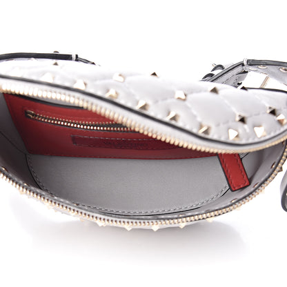 Valentino Garavani Nappa Rockstud Spike Belt Bag 85 Pastel Grey 5 of 9
