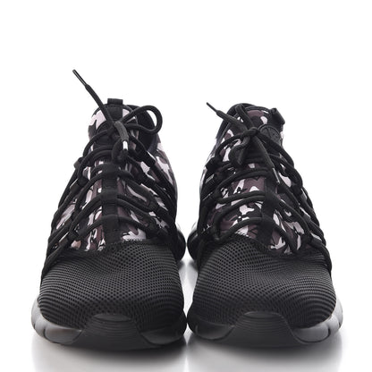 Louis Vuitton Neoprene Mesh Rubber Monogram Camo Fastlane Low Sneakers 9.5 Black 2 of 8