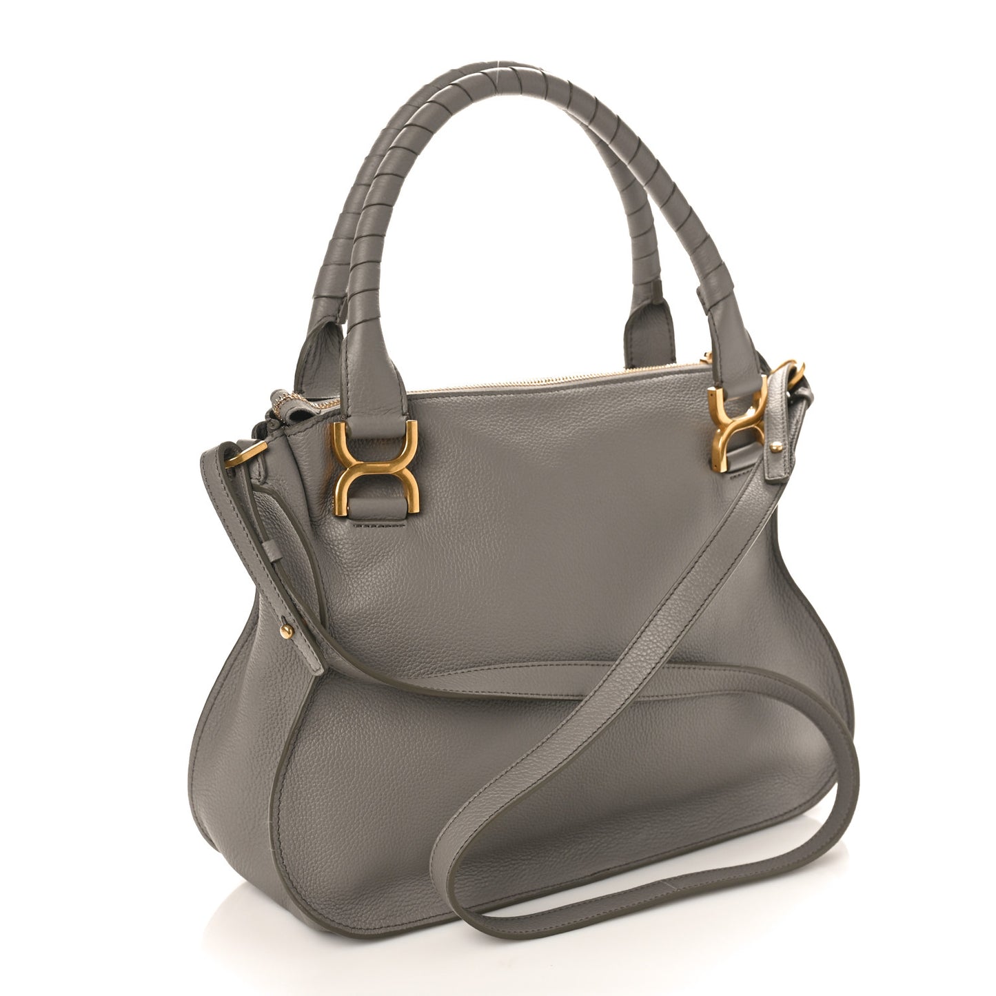 Calfskin Medium Marcie Satchel Cashmere Grey