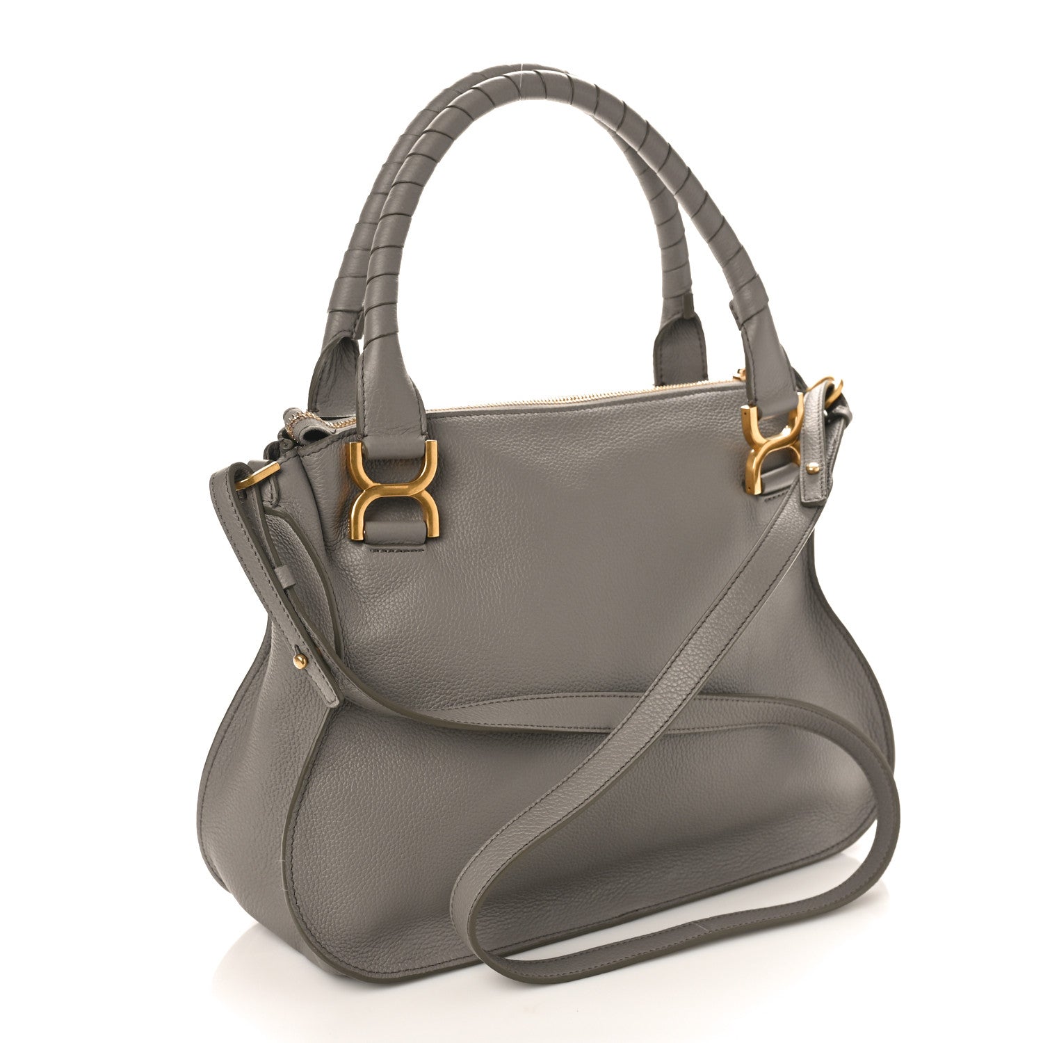 Chloe Calfskin Medium Marcie Satchel Cashmere Grey 3 of 10