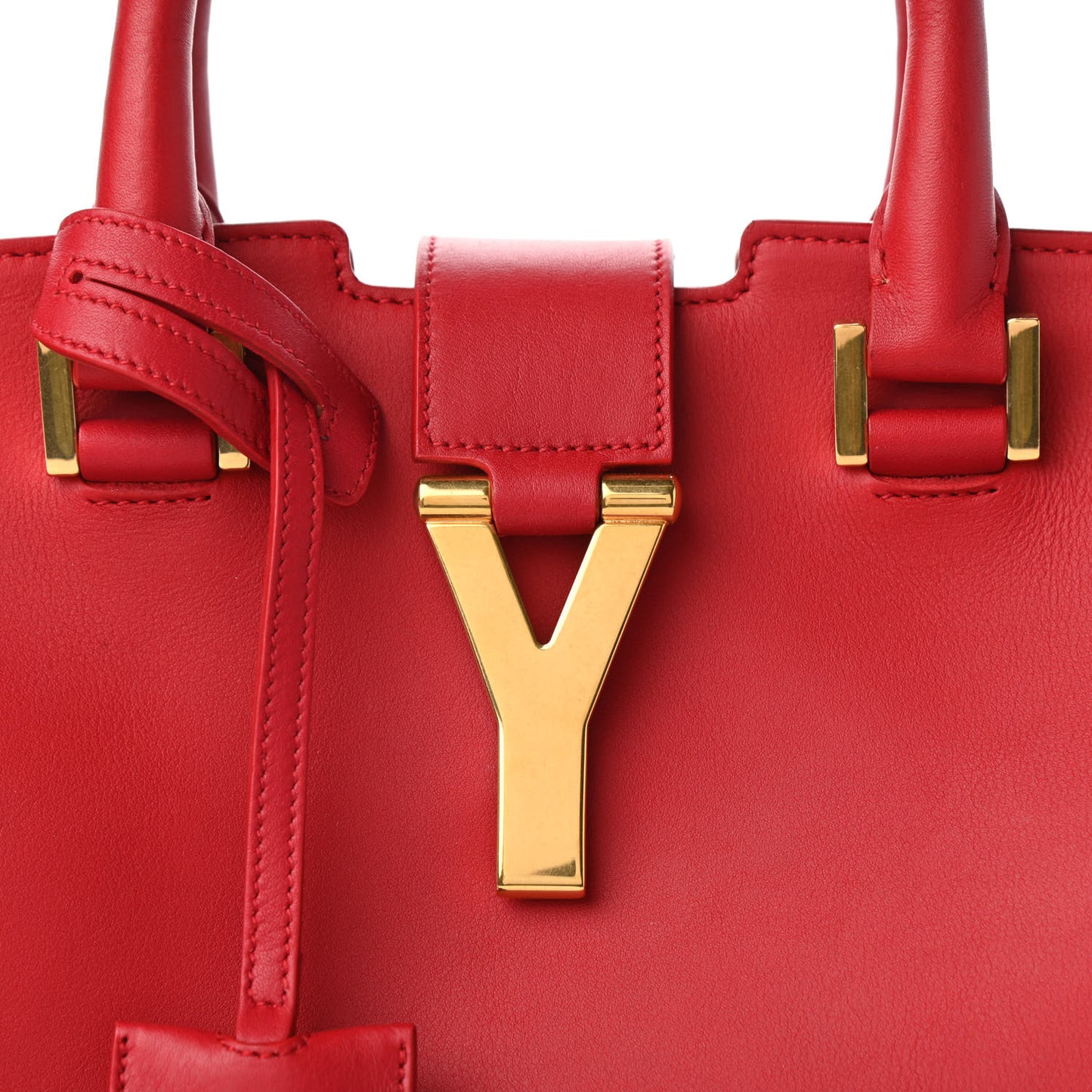 Calfskin Small Classic Y Cabas Red
