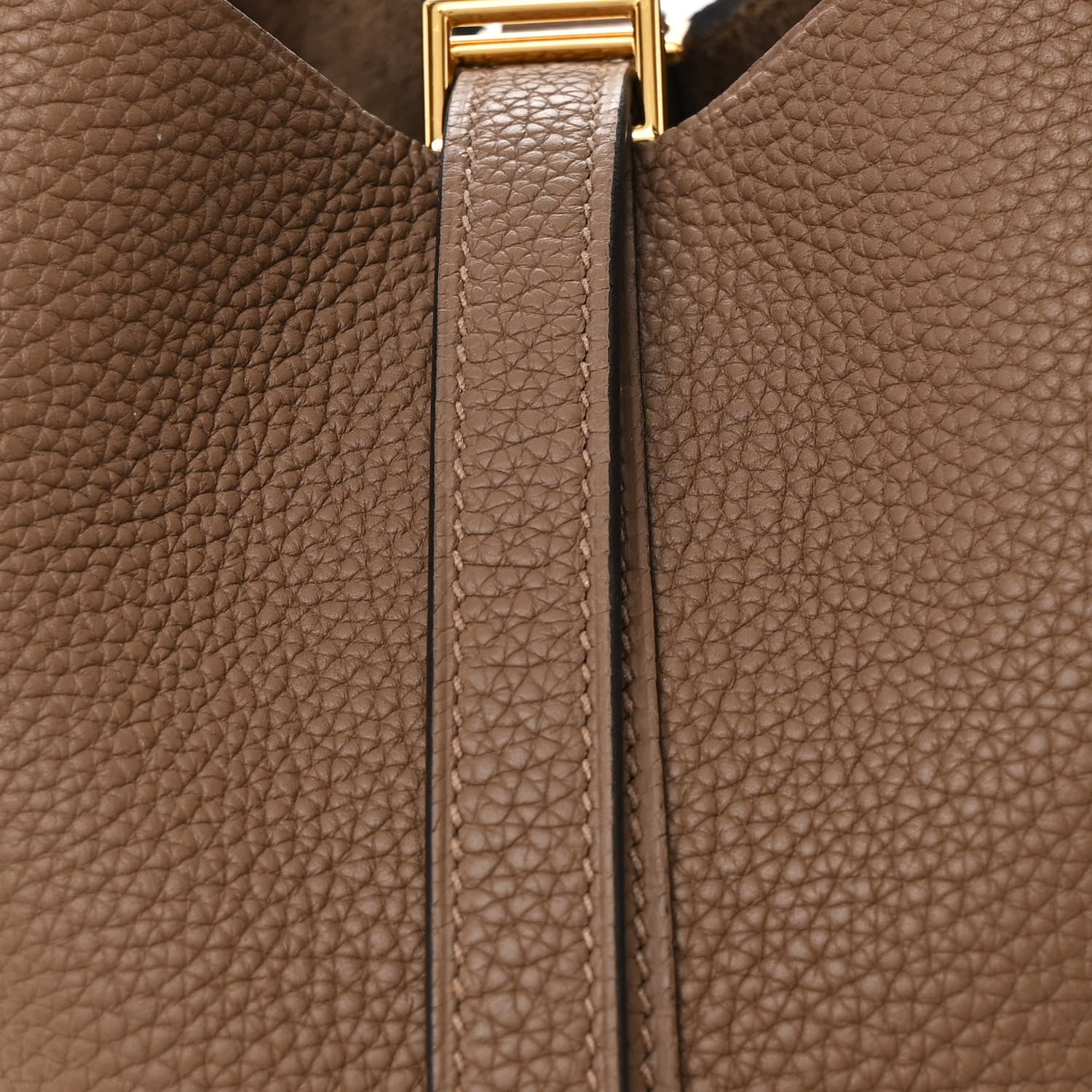 Hermes Taurillon Maurice Picotin Lock 18 PM Beige De Weimar 8 of 11