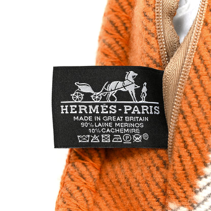 Hermes Wool Cashmere Avalon Pillow PM Ecru Potiron 3 of 3