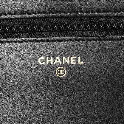 Chanel Lambskin Quilted Wallet On Chain WOC Black 6 of 10