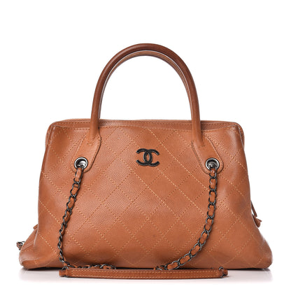 Chanel Grained Vegetal Calfskin Small Urban Shopping Tote Camel 1 of 21