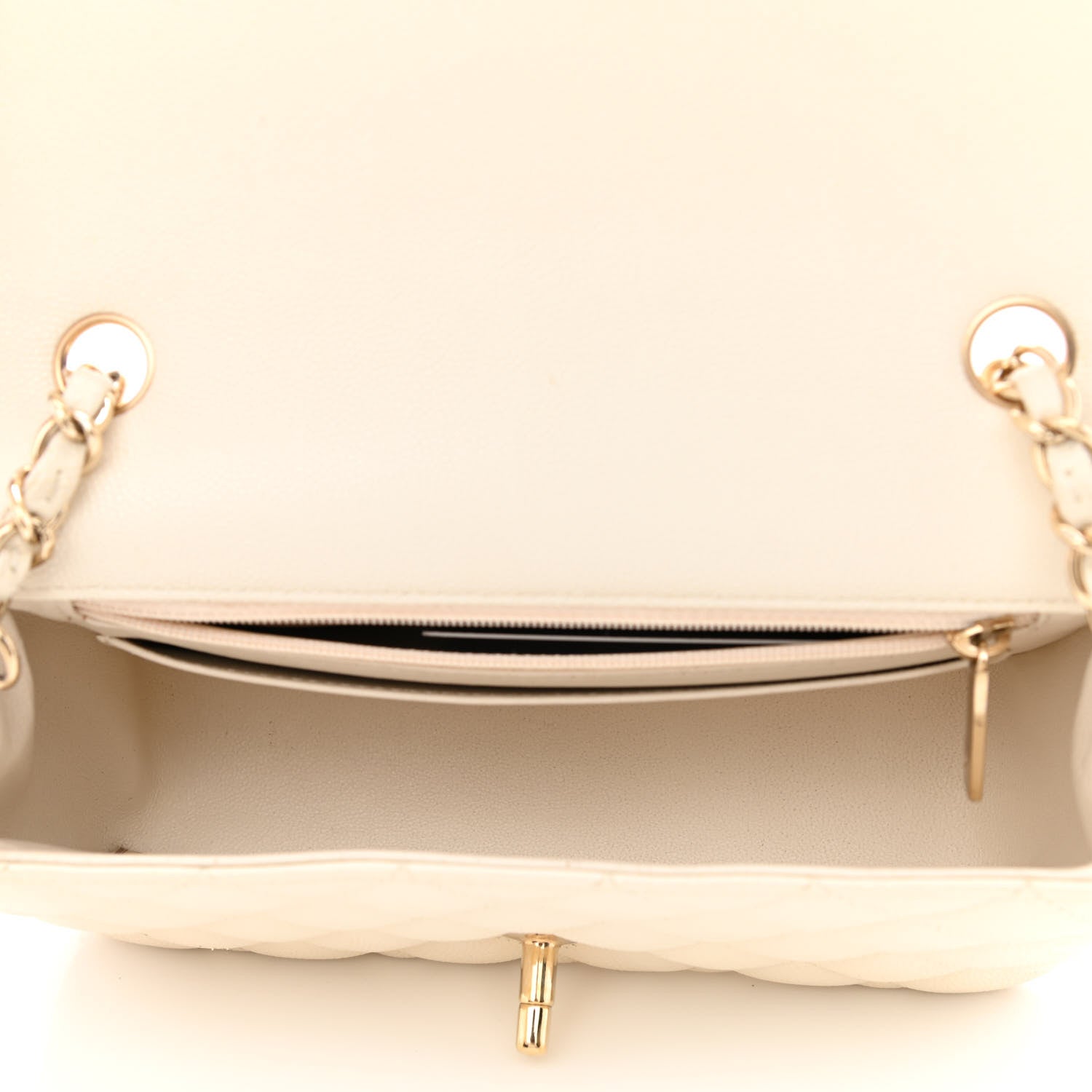 Chanel Caviar Quilted Mini Rectangular Flap White 5 of 11