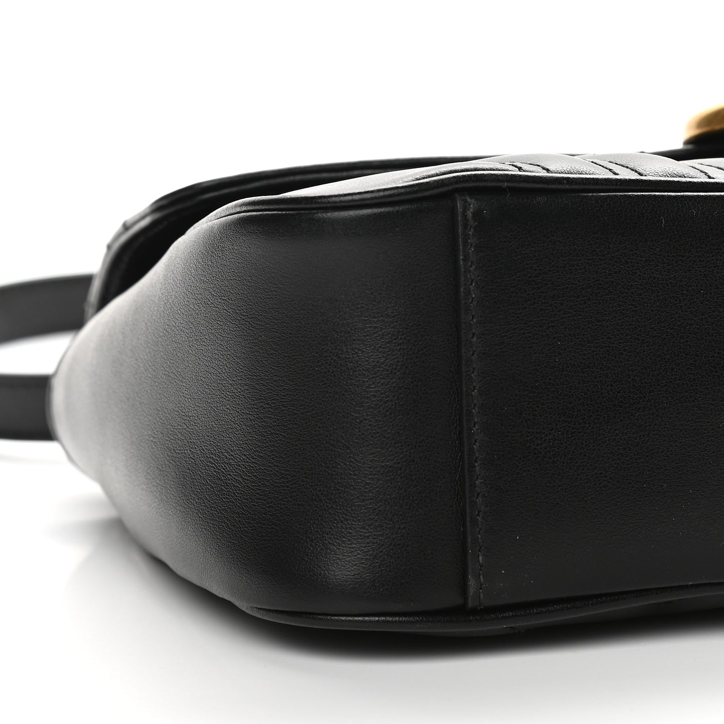 Calfskin Matelasse Small GG Marmont Shoulder Bag Black
