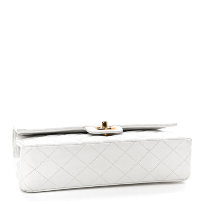 Chanel Caviar Quilted Medium Double Flap White 4 of 10