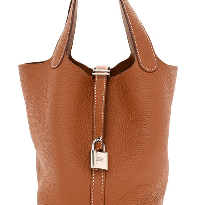 Hermes Taurillon Clemence Picotin Lock 18 PM Gold 8 of 10