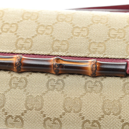 Gucci Monogram Bamboo Bar Clutch Red 10 of 10