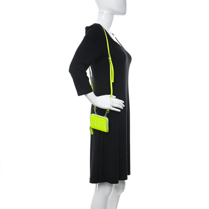 Valentino Garavani Vitello VLTN Neck Strap Wallet Yellow 2 of 10