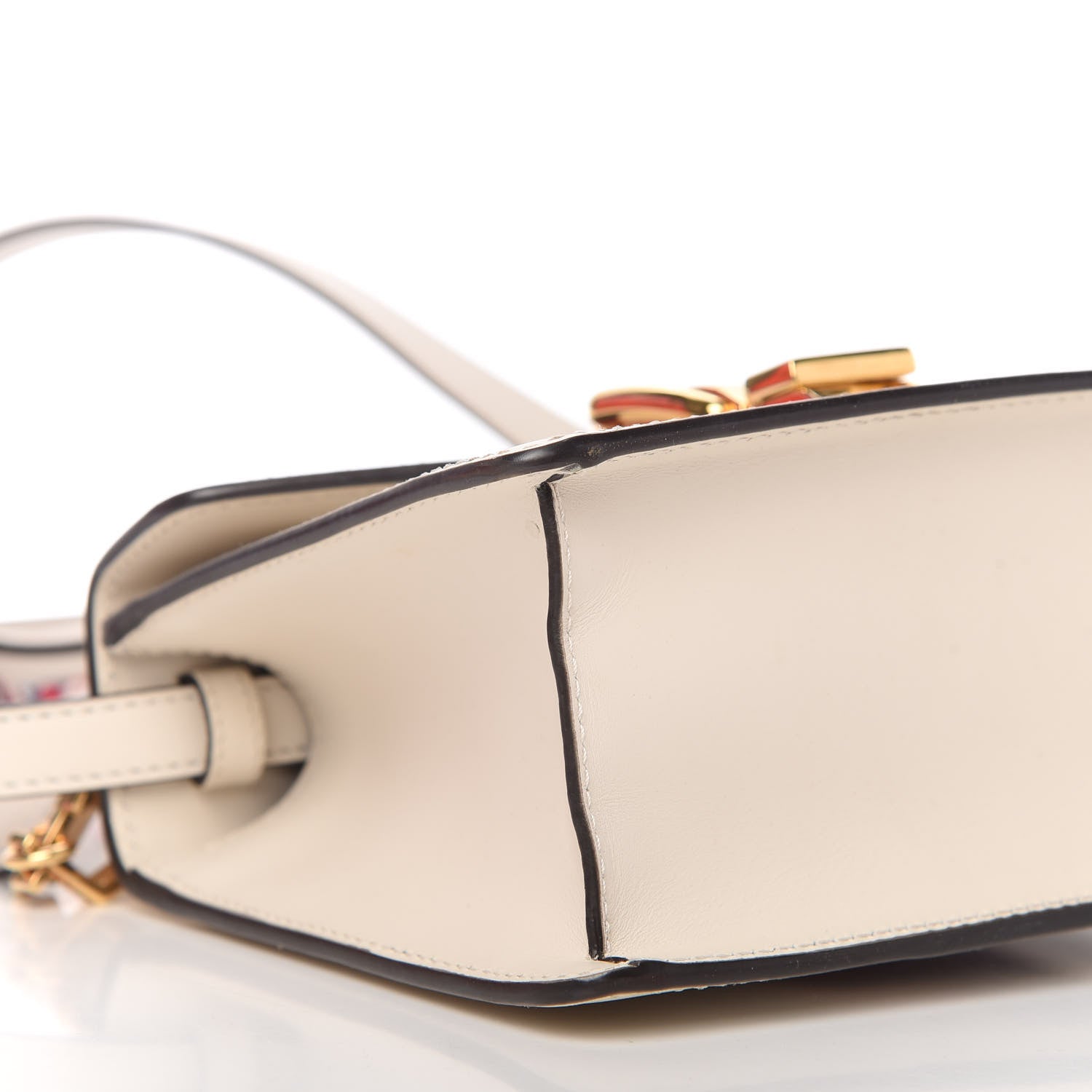 Gucci Calfskin Mini Sylvie Top Handle Bag White 9 of 12