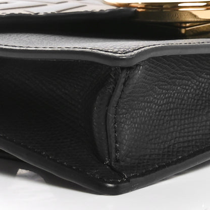 Fendi Vitello Cruise F is Fendi Bi-Color FF 1974 Embossed Envelope Belt Bag Maya Black 10 of 11