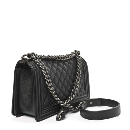 Chanel Caviar Quilted Medium Boy Flap Black 3 of 11