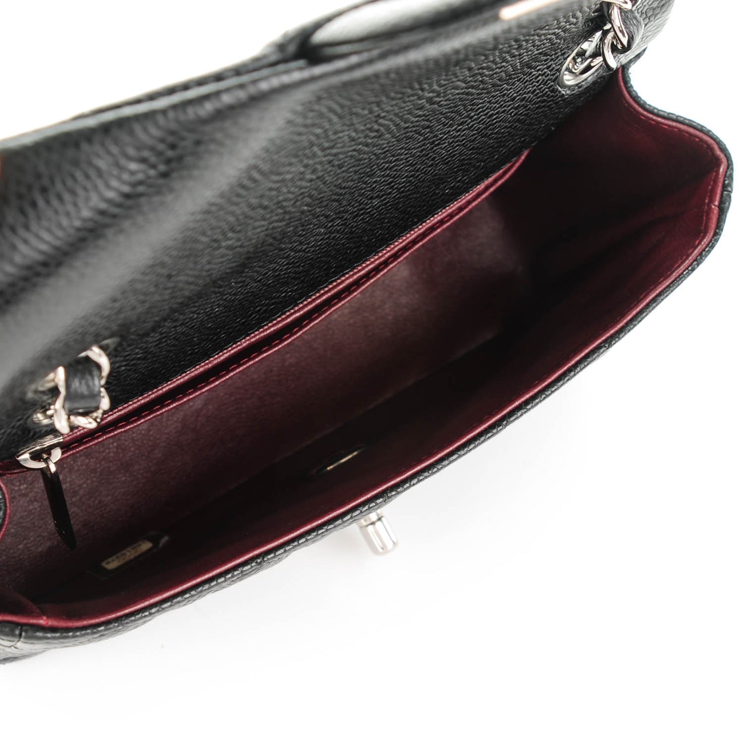 Caviar Quilted Mini Rectangular Flap Black
