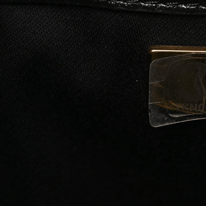 Chanel Shiny Crumpled Calfskin Quilted Mini Chanel 25 Handbag Black 7 of 11